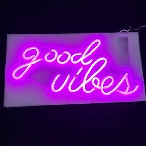 Good vibes neon wall sign